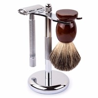 QSHAVE Men uchwyt na golarkę ze stali nierdzewnej pędzel do golenia stojak bezpieczeństwa Razor It uchwyt na golarkę 15cm uchwyt na maszynkę do golenia i szczotka nie w tym 3